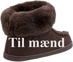lammeskinds hjemmesko til mænd